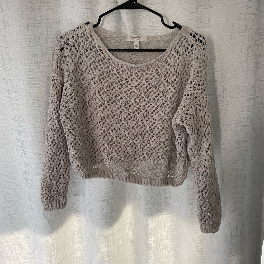 Cream Open Knit Sweater
